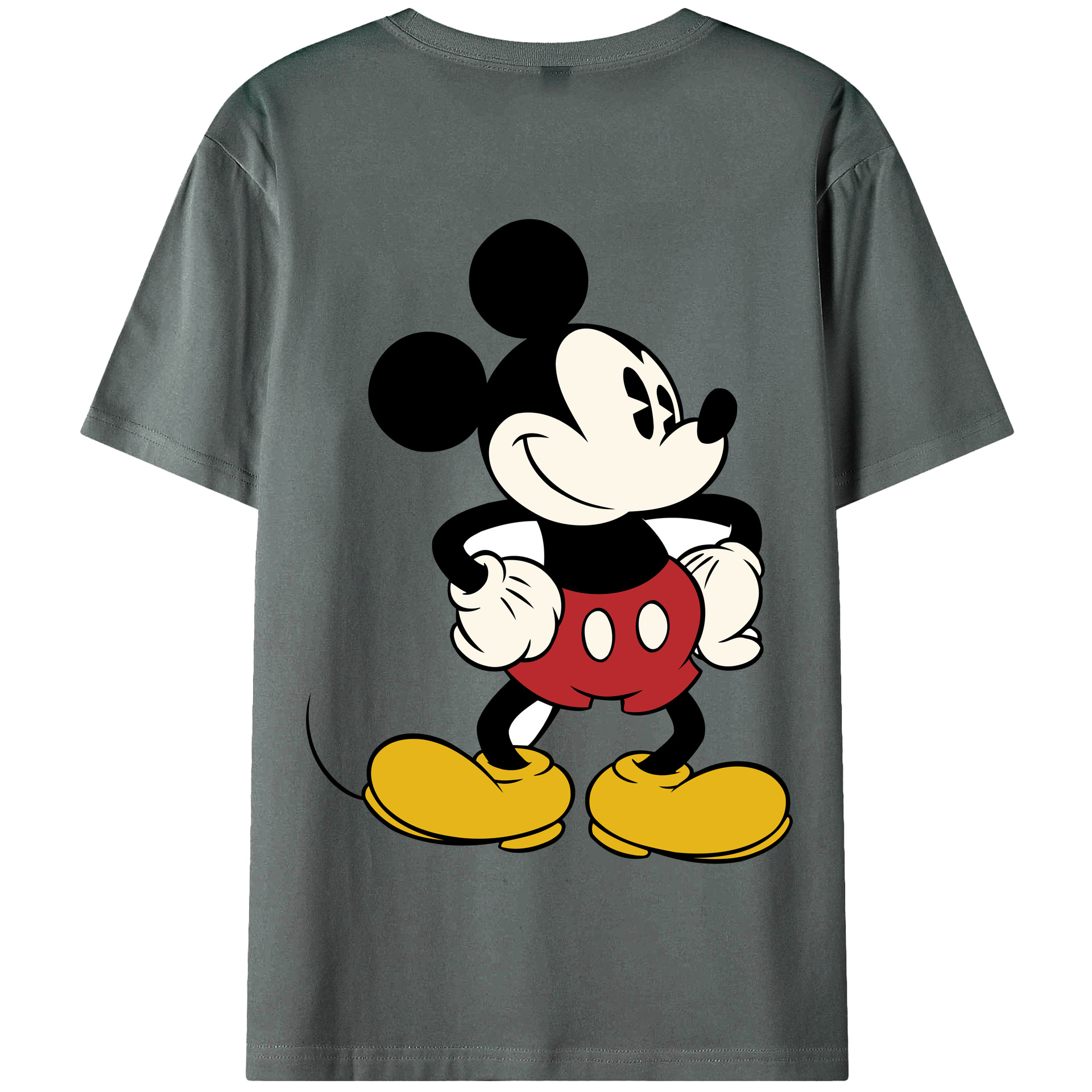 （画像用） ミッキーマウス Mickey Mouse 綿100％半袖Tシャツ（背面プリント）